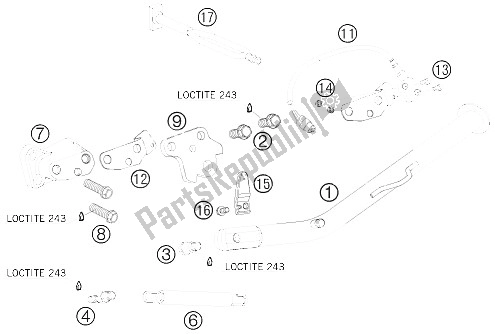 All parts for the Side / Center Stand of the KTM 950 Super Enduro R Europe 2008