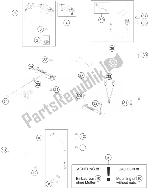 All parts for the Instruments / Lock System of the KTM 350 EXC F USA 2014