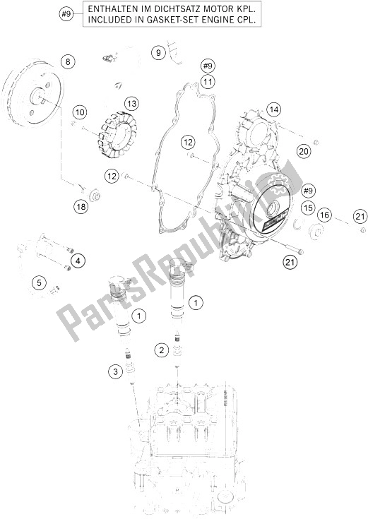 All parts for the Ignition System of the KTM 1290 Super Adventure WH ABS 16 China 2016