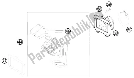 Todas las partes para Caja De Válvula De Lámina de KTM 150 XC USA 2012