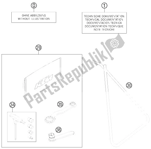 Todas las partes para Kit De Accesorios de KTM 65 SXS USA 2012