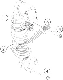 All parts for the Monoshock of the KTM RC 250 R Europe 2014