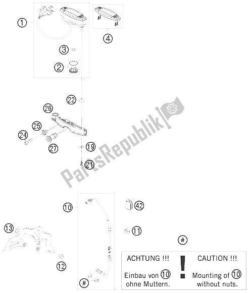 Todas las partes para Instrumentos / Sistema De Bloqueo de KTM 250 XC W USA 2009