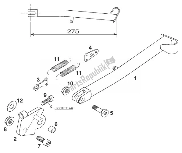 All parts for the Stand Side 125 Sting '97 of the KTM 125 Sting 80 98 Europe 1998