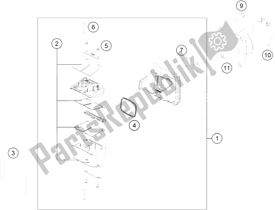 All parts for the Reed Valve Case of the KTM 250 EXC Europe 2015