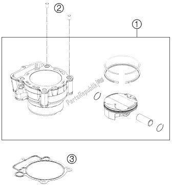 Todas las partes para Cilindro de KTM Freeride 350 Australia 2014