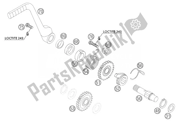 Toutes les pièces pour le Kickstarter 85 Sx du KTM 85 SX Europe 6001D9 2004