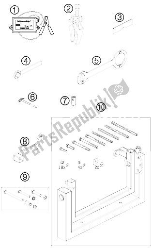 Todas las partes para Herramientas Especiales de KTM 50 SX Europe 2011