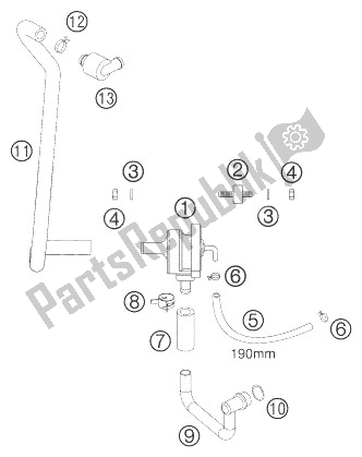 All parts for the Sas of the KTM 625 SMC Europe 2004