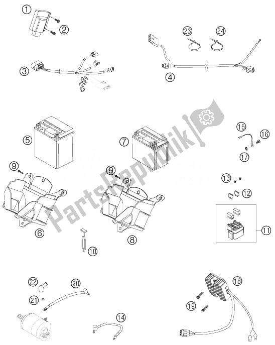 All parts for the Wiring Harness of the KTM 450 SXS F Europe 2007