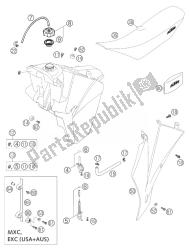 depósito de combustible, asiento, tapa 250/30