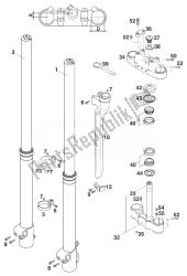 przedni widelec - mostek kierownicy wp50 extreme 250-380