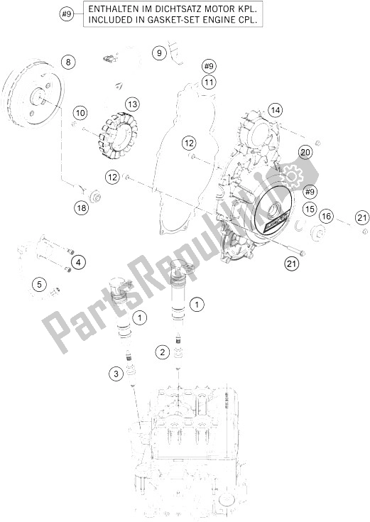 Todas as partes de Sistema De Ignição do KTM 1290 Super Adventure WH ABS 15 Europe 2015