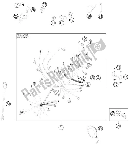 All parts for the Wiring Harness of the KTM 690 Duke Black Europe 2012