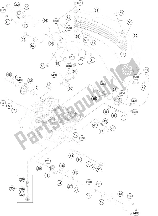 All parts for the Lubricating System of the KTM 450 Rally Factory Replica Europe 2015