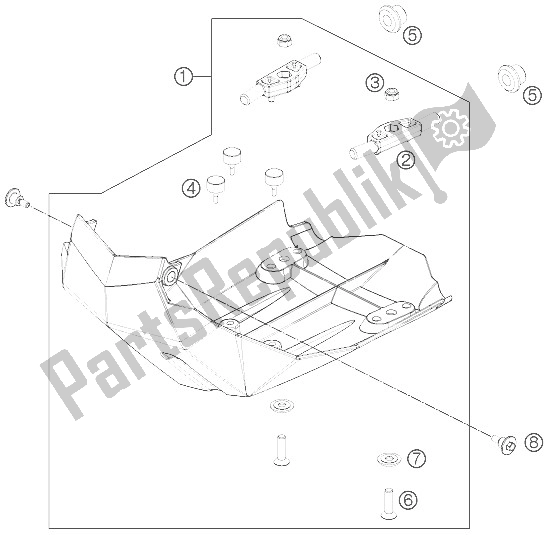 All parts for the Engine Guard of the KTM 690 Enduro R Australia United Kingdom 2011