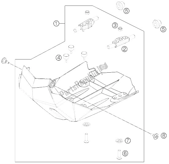 Todas las partes para Protector Del Motor de KTM 690 Enduro R USA 2011