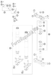 FRONT FORK, TRIPLE CLAMP