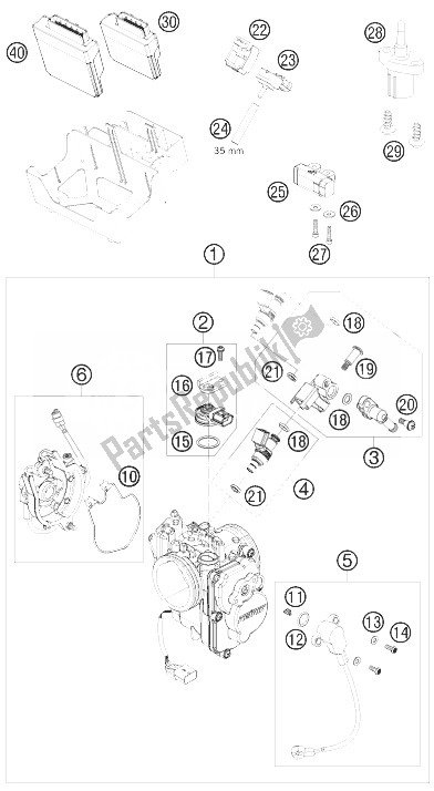 Todas las partes para Cuerpo Del Acelerador de KTM 690 Enduro R Australia United Kingdom 2010