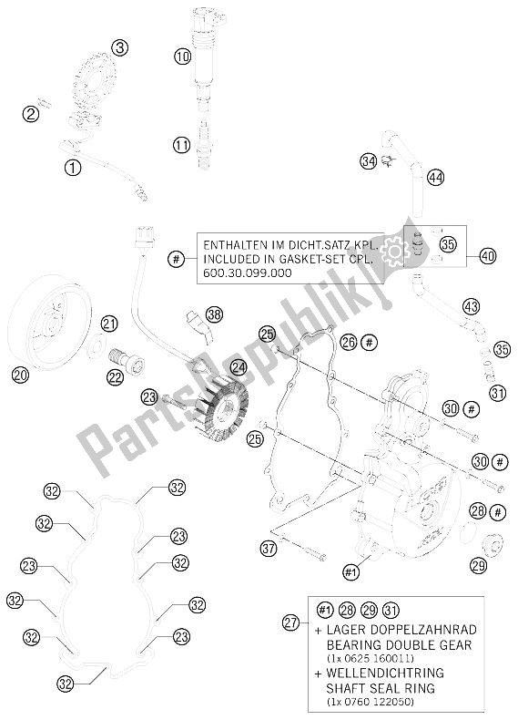 Tutte le parti per il Sistema Di Accensione del KTM 990 Super Duke R Australia United Kingdom 2012