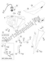 depósito de combustible, asiento, tapa 125/200