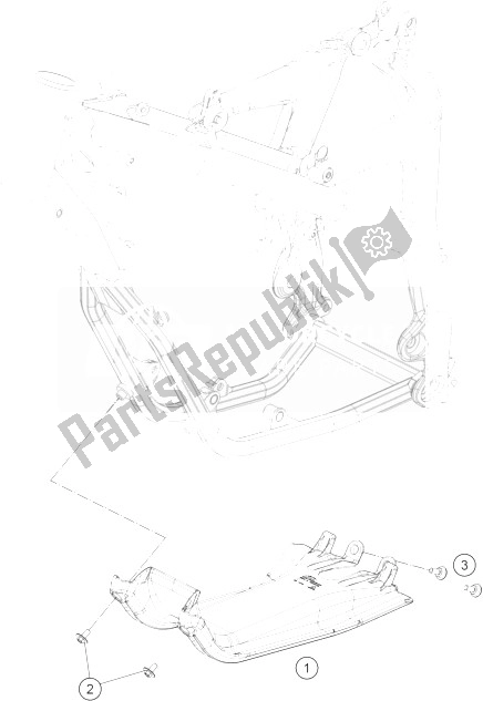 All parts for the Engine Guard of the KTM Freeride 250 R Europe 2014