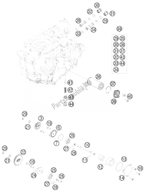 Wszystkie części do Uk? Ad Smarowania KTM 400 EXC Europe 2010