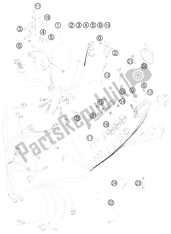 Todas las partes para Arnés De Cableado de KTM 950 Super Enduro R Europe 2008