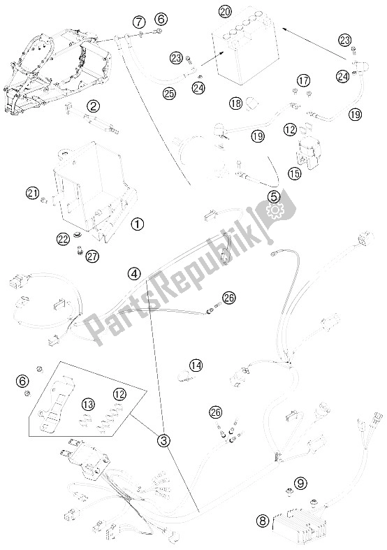 Wszystkie części do Wi? Zka Przewodów KTM 525 XC ATV Europe 2012