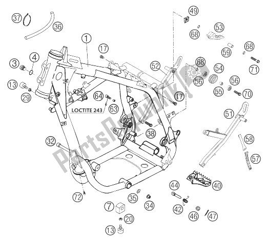 All parts for the Frame 660 Rallye of the KTM 660 Rallye Factory Repl Europe 2004