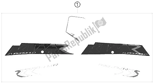 Tutte le parti per il Decalcomania del KTM 690 Supermoto R Australia United Kingdom 2008