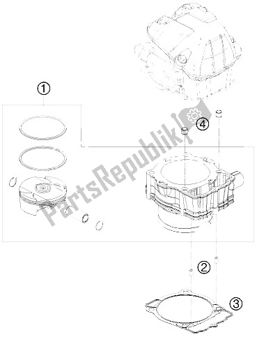 Todas las partes para Cilindro de KTM 450 EXC Australia 2011