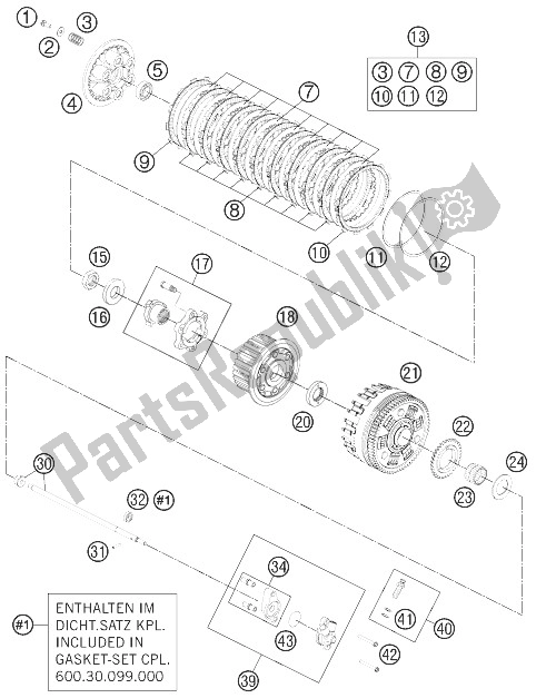 Tutte le parti per il Frizione del KTM 990 Adventure Baja USA 2013