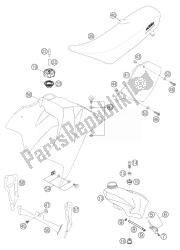 tanque de combustible, asiento, tapa 660 sms