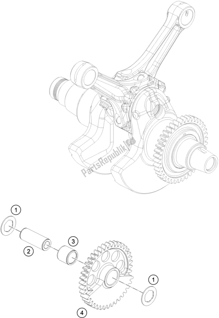 All parts for the Balancer Shaft of the KTM 1090 Adventure EU 2018