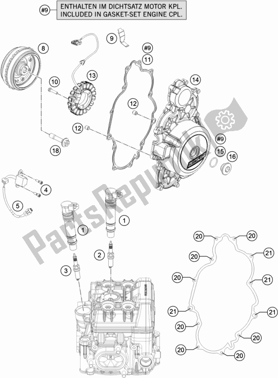 All parts for the Ignition System of the KTM 1090 Adventure EU 2018