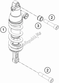 All parts for the Shock Absorber of the KTM 1090 Adventure EU 2018