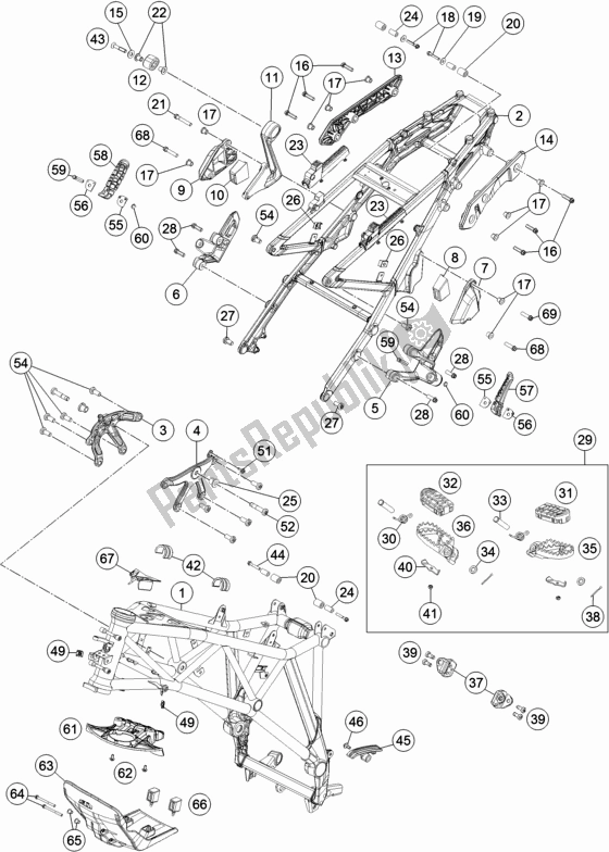 Toutes les pièces pour le Cadre du KTM 1090 Adventure R EU 2017