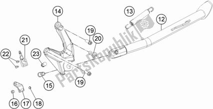 Todas as partes de Suporte Lateral / Central do KTM 1090 Adventure R EU 2017