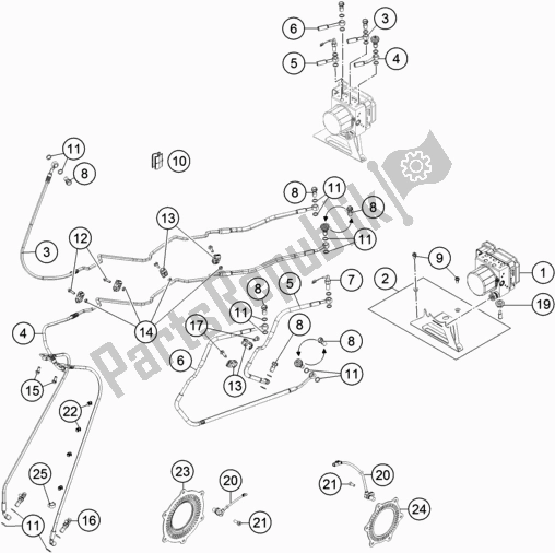 All parts for the Antiblock System Abs of the KTM 1090 Adventure R EU 2019