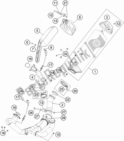 Tutte le parti per il Impianto Di Scarico del KTM 1090 Adventure R EU 2019