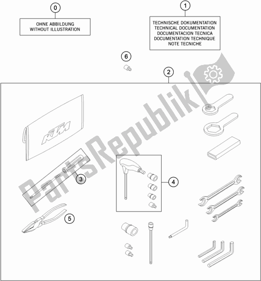 All parts for the Seperate Enclosure of the KTM 1090 Adventure R EU 2019