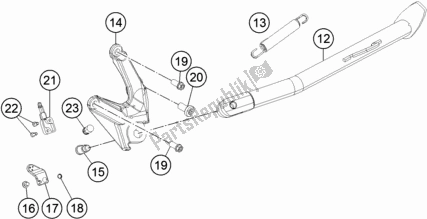 Tutte le parti per il Cavalletto Laterale / Centrale del KTM 1090 Adventure R EU 2019