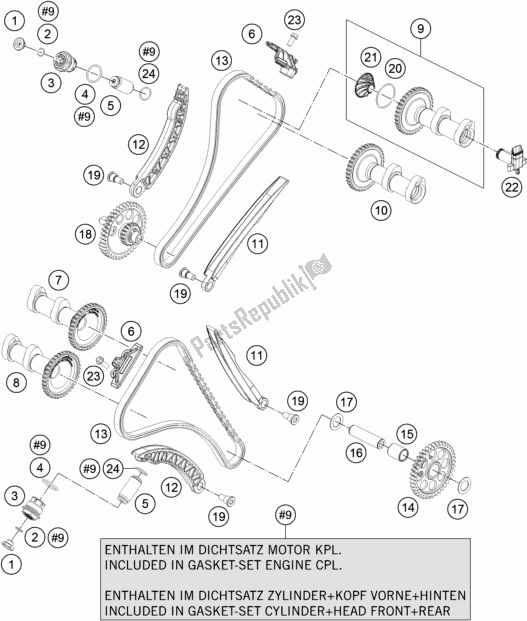 Tutte le parti per il Unità Di Cronometraggio del KTM 1090 Adventure R EU 2019