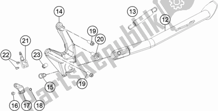 All parts for the Side / Center Stand of the KTM 1090 Adventure R US 2018