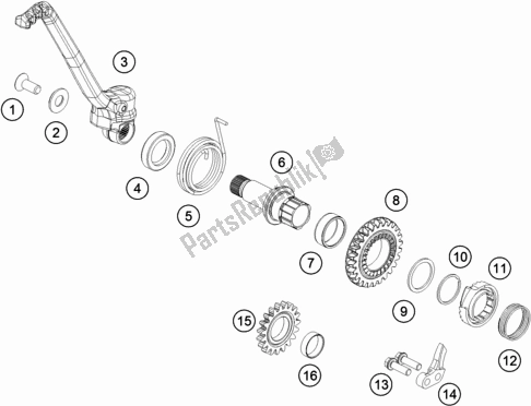 Todas las partes para Iniciador de KTM 125 SX 2020