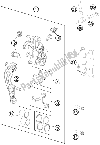 Toutes les pièces pour le Break Caliper Front du KTM 125 SX EU 2017