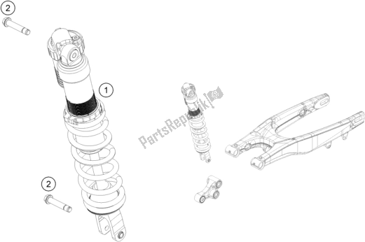 All parts for the Shock Absorber of the KTM 125 SX EU 2018