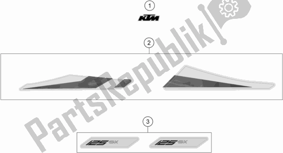 Toutes les pièces pour le Décalque du KTM 125 SX EU 2020