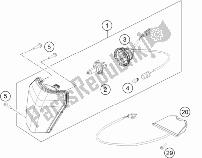 All parts for the Lighting System of the KTM 125 XC-W EU 2017